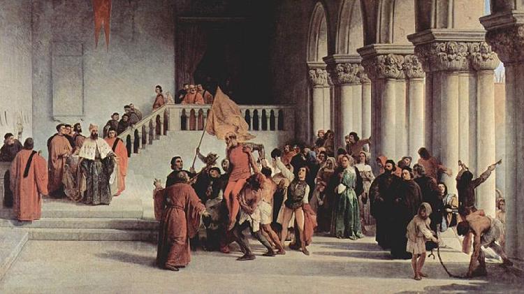 Francesco Hayez Die Befreiung Vittor Pisani's aus dem Kerker oil painting picture